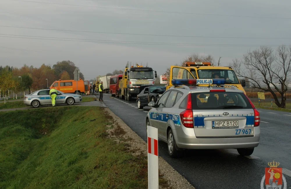 10 osób rannych w wypadku na drodze krajowej nr 92