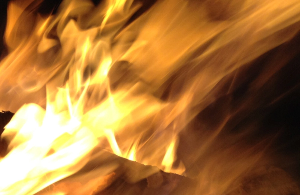 Pożar przy moście Śląsko-Dąbrowskim