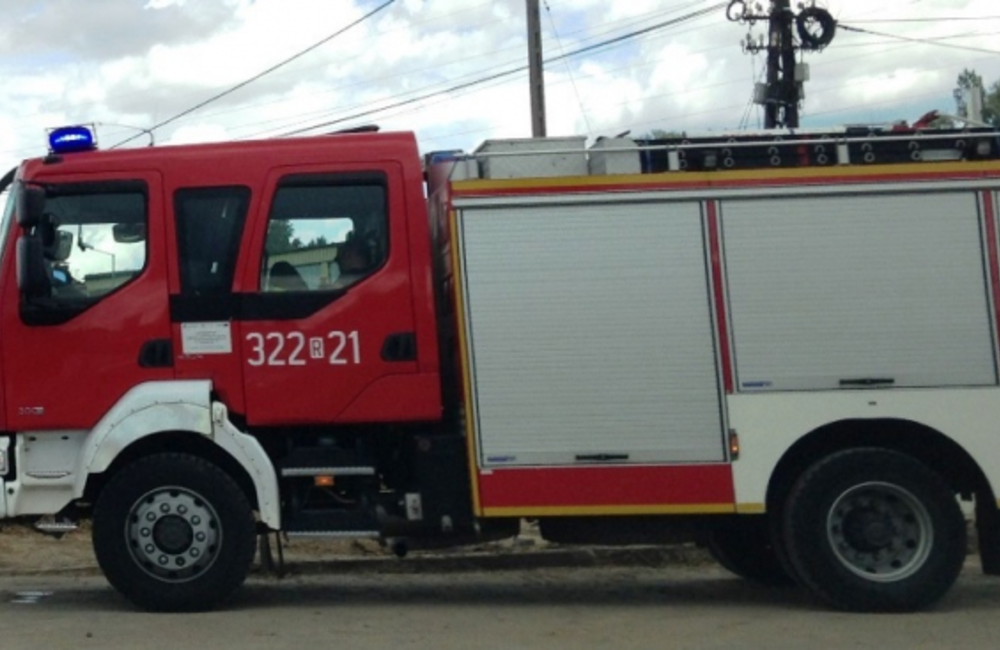 Pożar auta przy stacji Służew