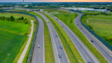 Rozbudowa A2 między Warszawą a Łodzią. Umowa na pierwszy odcinek podpisana Widok na węzeł Pruszków z lotu ptaka / fot. GDDKiA 