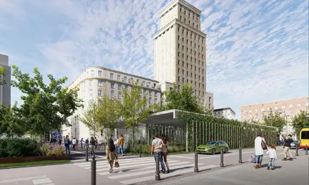 Na Placu Powstańców Warszawy powstaje skwer Wizualizacja:  LAP Studio / źródło: Zarząd Zieleni m.st. Warszawy 