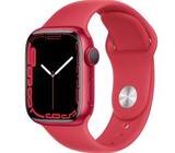 Apple Watch S7 41mm GPS w kolorze czerwonym - pasek sportowy w kolorze czerwonym